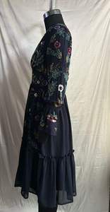 Full Sleeve Women Fancy Casual Summer <b>Dress</b> Hand Embroidery Midi Knee Length Buy Direct From Supplier At Factory Price - Product Image 3