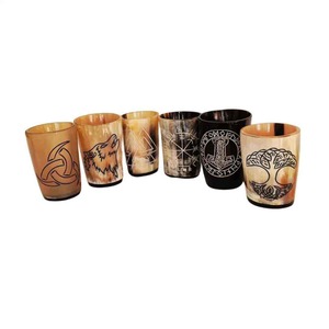 Vaso de Cuerno de Búfalo Natural Hecho a Mano, Ecológico y Rústico para Servir Bebidas - Product Image 2