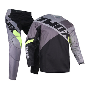 Conjunto de Pantalones y Jersey de Motocross Transpirable de Manga Corta para Hombre TWO-X, Talla Grande, Negro, Gris, Verde Neón, Secado Rápido, Ropa de Carreras de Motocicleta - Product Image 3