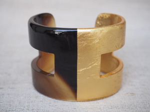 Bracelet en corne de buffle, écologique, fait main, couleur naturelle, moderne, pour la décoration de mariage et les cadeaux - Product Image 3