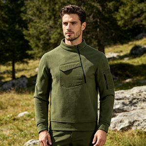 Chaqueta de Forro Polar con Exterior de Fibra de Algodón/Bambú y Estampado de Goma en Relieve para Hombre, Nuevos Estilos Sin Logotipo en Oferta - Product Image 6