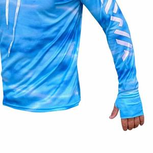 Camisas de Pesca de Manga Larga Personalizadas al por Mayor, de Secado Rápido, con Protección UV, Camisa de Pesca con Capucha de Alto Rendimiento - Product Image 3