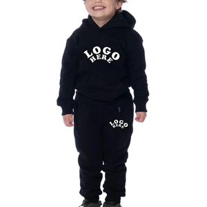 Conjunto de Sudadera con Capucha Azul y Pantalones Deportivos, Traje Deportivo Informal de Color Sólido, Manga Larga, Corte Holgado para Niños, Ropa de Otoño - Product Image 2