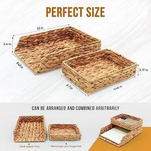 Panier de rangement tressé en jacinthe d'eau pour table ou bureau, fait main, écologique, vente en gros, fabriqué au Vietnam - Product Image 4