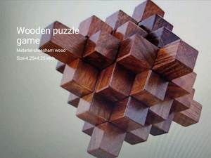 Jeu de puzzle éducatif en bois pour enfants, jeu de réflexion stimulant pour toute la famille, défi d'intelligence, jeu d'apprentissage stimulant - Product Image 3