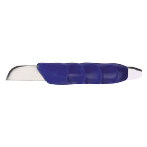 Couteau à plâtre à lame courte en acier inoxydable avec manche en plastique bleu anatomiquement profilé 160 mm Instrument de laboratoire dentaire - Product Image 1