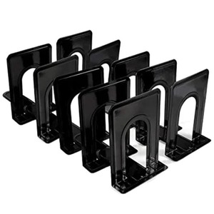 Heavy Duty Metal Bookends Non Slip Black Steel <b>Book</b> <b>Ends</b> For Shelves Office Desk <b>Book</b> Organizer Decorative <b>Book</b> Holder Pair Mini - Product Image 1