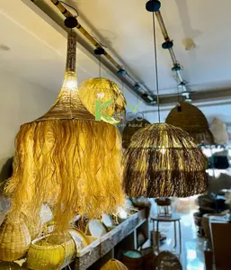 家居装饰最受欢迎的海草编织吊坠灯罩海草灯罩收集2023由Keico越南制造