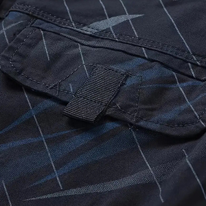 Shorts cargo en toile pour hommes, imprimé géométrique, toucher doux, style streetwear, respirant, tendance été, qualité supérieure, prix de gros - Product Image 6