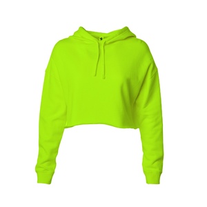 Sweat à capuche à manches longues pour femmes, Top court et ample, style décontracté - Product Image 1