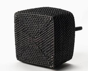 Porte-ustensiles carré en rotin tressé à la main, 4 compartiments, léger, écologique, de haute qualité, sûr pour les aliments, avec poignée, organisateur de vaisselle - Product Image 5