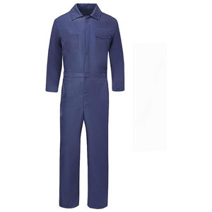 OEM Wholesale Cotton Unisex Breathable Reflective <b>Waterproof</b> Fireproof Workwear Construction <b>Overalls</b> Navy Fireman Uniform - Product Image 1