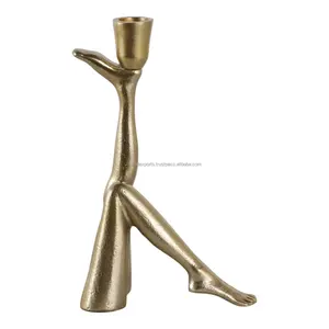 Support de bougie décoratif haut de gamme fait main en acier inoxydable à forte demande avec motifs torsadés pour la décoration de la maison et des salles de banquet - Product Image 6