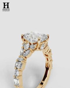 Luxury Pear Cut Lab Grown Diamond Engagement <b>Gold</b> <b>Vintage</b> Designer Bridal <b>Ring</b> for Women - Product Image 4