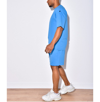 Conjunto de Ropa de Verano de Punto 100% Algodón, Transpirable, con Patrón de Letras, Informal, para Hombre, Listo para Aventuras al Aire Libre