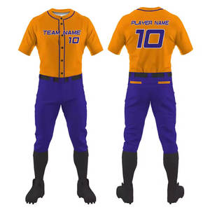 Uniforme de Béisbol para Hombre Blackthorn, Impresión Sublimada, Nombre del Equipo Personalizado en la Parte Delantera, 100% Poliéster, Manga Corta, Elástico y Transpirable - Product Image 1