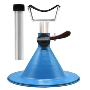 Supports de sabots professionnels en acier inoxydable à base stable, réutilisables et réglables pour un nettoyage et un ébavurage faciles des sabots de cheval - Product Image 4