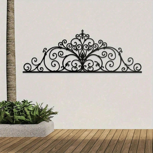 CIFbuy Scultura Floreale Gotica Vintage in Metallo, Decorazione Murale Romantica Scura per Halloween e Natale, Servizio di Ritiro Disponibile - Product Image 6