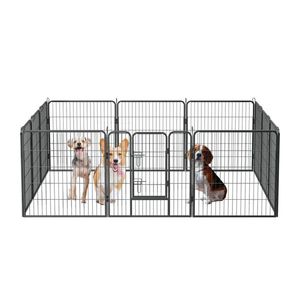 32\" Heavy Duty Outdoor Dog Playpen with Doors 12 Panels Temporary Pet Fence for Play & Exercise - Product Image 4