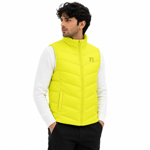 Gilet matelassé personnalisé sans manches pour hommes, vestes zippées à col montant, style Y2K streetwear, vêtements d'extérieur décontractés, fournisseur OEM en gros - Product Image 2