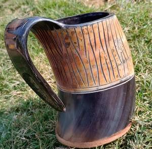 Corne à boire personnalisée avec support, Chope à bière Game of Thrones, Chope médiévale, Coupelle en corne, Meilleur cadeau de mariage pour les témoins - Product Image 6