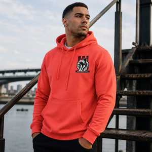 Sweat-shirt à capuche pour homme avec logo MMA, vert, en molleton de coton, poche avant, coupe décontractée, hiver, anti-plis, 370g - Product Image 3