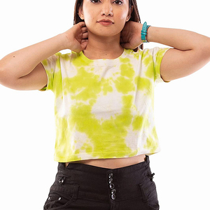 T-shirt court moderne pour femmes, coupe ajustée, en mélange de coton très extensible, personnalisable pour commande en gros - Product Image 4