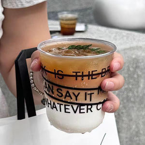 Gobelet en plastique transparent en forme de U avec impression de logo personnalisé, jetable, pour bubble tea, 12 oz, 16 oz, 22 oz, gobelet en PET pour thé, café, jus avec couvercles - Product Image 2