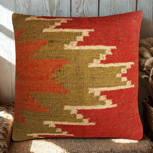 Juego de Cojines Cuadrados de Algodón de Lujo, Diseño Geométrico Multicolor, Decoración Ecológica para el Hogar, Hecho en India - Product Image 2