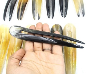 Pasador de Pelo de Cuerno de Búfalo, Impermeable, Ecológico, Hecho a Mano, Accesorio de Pelo Natural y Moderno de Uttar Pradesh para Mujeres, para Bodas - Product Image 4