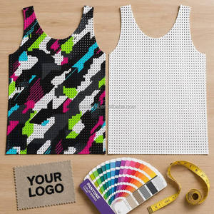 Wholesale Custom Fitness Bodybuilding Stringers Men's Tapered Tank Tops Other Material Quick Dry Heat-Transfer <b>Printed</b> <b>Stand</b> - Product Image 4