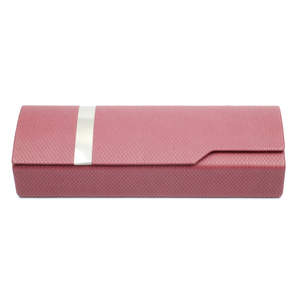 Étui à lunettes en cuir PU rouge, forme rectangulaire, coque rigide, style simple, rangement pour lunettes - Product Image 4