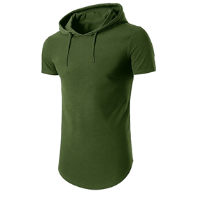 เสื้อฮู้ดแขนสั้นผ้าฝ้ายสำหรับผู้ชาย รับผลิตแบบ OEM ODM โรงงานผลิตเสื้อผ้าตามสั่ง ขายส่งเสื้อฮู้ด มีบริการส่งออกเสื้อฮู้ดจำนวนมาก - Product Image 1