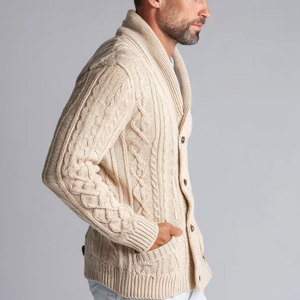 Cardigan pour homme en polyester, col rond, manches longues, couleur unie, vêtement de travail, avec bande réfléchissante argentée FR, 240 GSM, pour l'automne - Product Image 3
