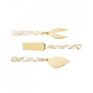 Cuchillo de Queso de Lujo con Incrustaciones de Nácar, Chapado en Oro, de Acero Inoxidable, Cortador y Esparcidor de Queso, Accesorios para Tabla de Charcutería - Product Image 6