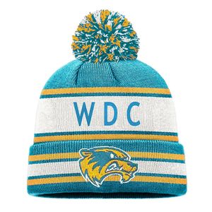 New 2027 Club Custom Made Acrylic Striped Letter Pattern Casual Unisex Slouch Knit Beanie Hats - Product Image 4