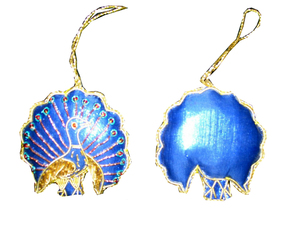 Décoration de Noël personnalisée en gros : Ornements suspendus Paon et Perroquet avec motifs brodés en tissu - Product Image 2