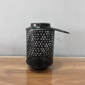 Black Metal Candle <b>Lantern</b> Decorative Hanging <b>Lantern</b> <b>Tealight</b> Holder Modern Home Decor Light - Product Image 2