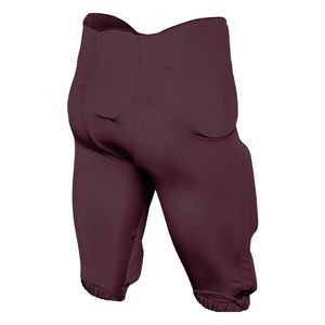 Maroon American Football Pants <b>High</b> Elasticity Moisture Management Fabric With Built In Thigh Hip And Tailbone Protection - Product Image 2