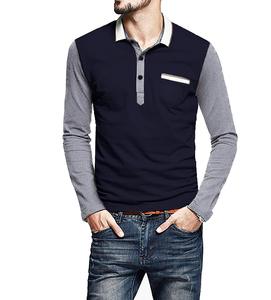 Men's Solid Short Sleeve for Shirt Knitted Casual <b>Navy</b> Gray Pocket Design ODM Customized Color & Fabric - Product Image 1