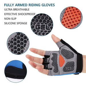 Custom Cycling Gloves Breathable Half <b>Finger</b> <b>Bike</b> Gloves for Road MTB Bicycle Riding Anti Slip Padded OEM Cycling Gloves - Product Image 5