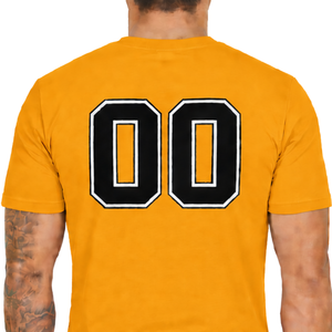 Amber <b>Orange</b> Fitted T <b>Shirt</b> for <b>Men</b> Short Sleeve Crew Neck Custom Printed Slim Fit Casual Cotton Tee Wholesale Streetwear Sports - Product Image 4