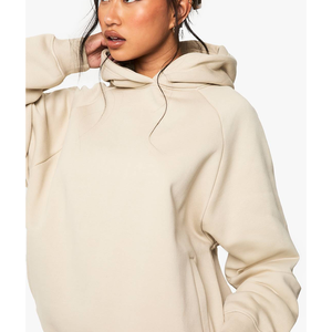 Sweat-shirts à capuche grande taille en gros, faible MOQ, broderie 3D, vêtements de sport d'hiver, haut en coton anti-rétrécissement pour femme - Product Image 2