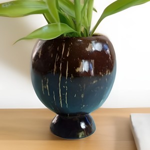 High quality flower <b>pot</b> <b>stand</b> garden decor coconut shell planter natural plant <b>pots</b> with <b>stands</b> - Product Image 2