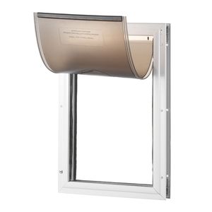 Porte pour chien en aluminium résistante aux intempéries de 8,27 po x 11,93 po avec système de loquet, installation facile pour une utilisation intérieure/extérieure - Product Image 1