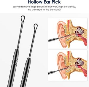 Kit Avanzado para la Eliminación de Cera de Oídos con Herramientas Espirales de Acero Inoxidable, Seguras, Suaves y Reutilizables - Product Image 3