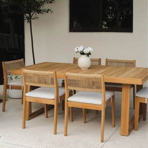 Custom Outdoor Dining Table <b>Chairs</b> Set Solid Wood Aluminum Frame Cushion Color Size OEM ODM Vietnam Manufacturer - Product Image 3