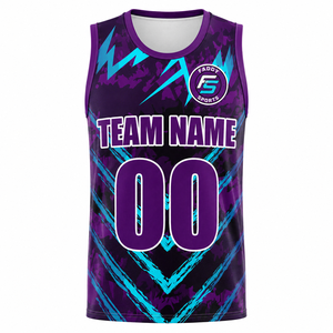 Maillot de basket personnalisé sans manches, sublimation, tenue d'équipe, marque privée, vêtements de sport, maillot sur mesure, fabricant OEM - Product Image 1