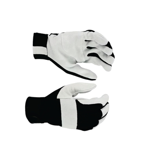Leather Safety <b>Gloves</b> Full Texture Smooth Anti-Slip Abrasion Resistance Elastic Wristlet Cuff Impact Resistant Fire Proof Water - Product Image 3
