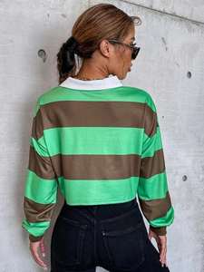 เสื้อโปโลกอล์ฟพิมพ์ลายสำหรับผู้หญิงขายส่ง ผลิตจากโพลีเอสเตอร์ สำหรับกีฬา ออกแบบได้ตามต้องการ - Product Image 6